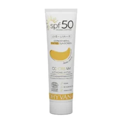Dhyvana sävyttävä aurinkovoide kasvoille SPF 50, 2 sävyä
