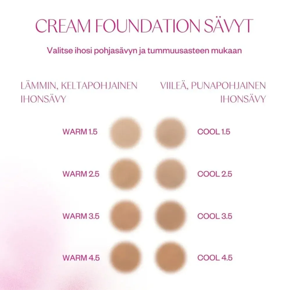Kosteuttava meikkivoide Flow Cosmetics Cream Foundation 30ml