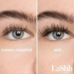 Luonnolliset irtoripset LaShh Aire ripsitupsut, kirkas liima