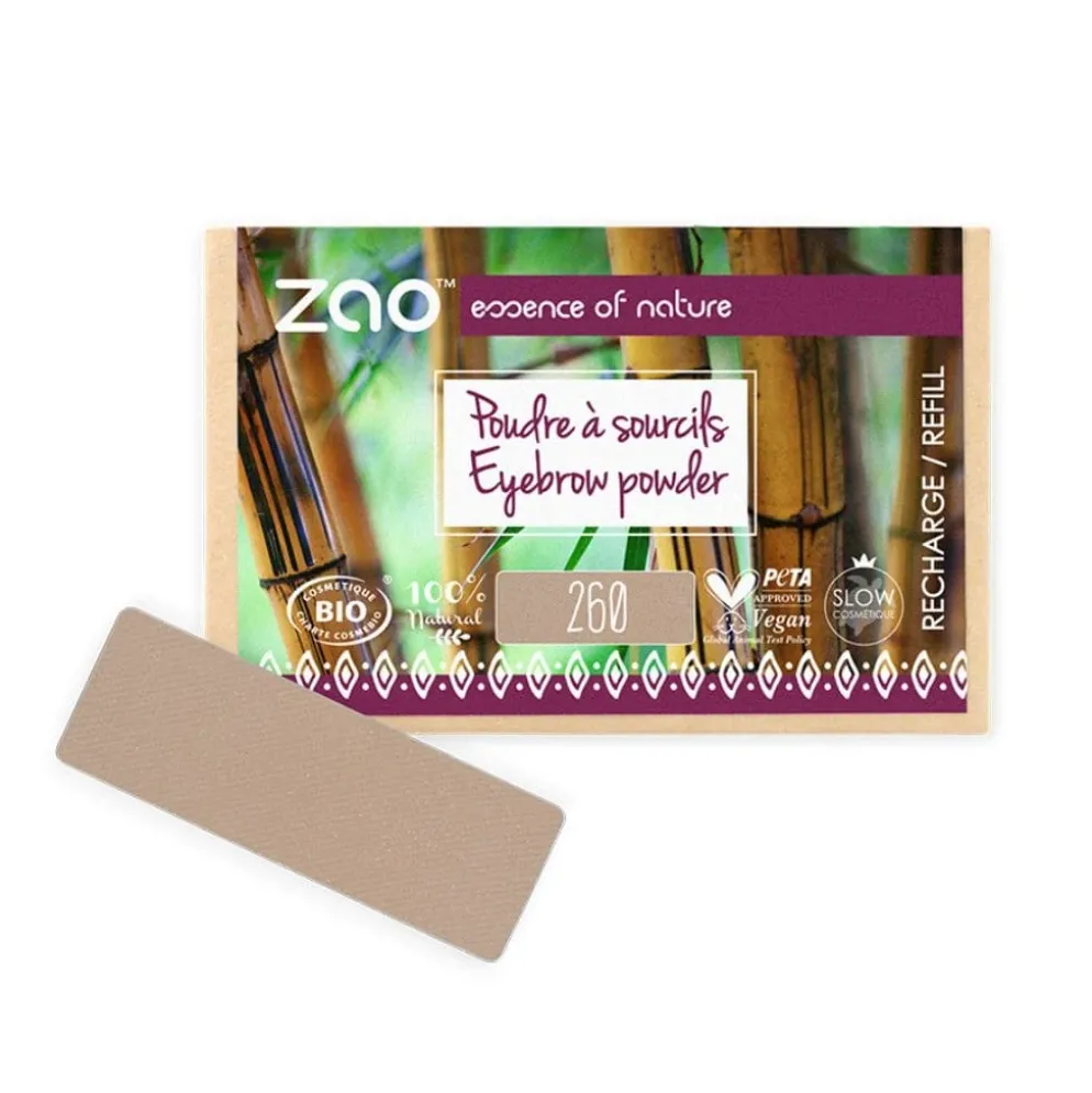 Ruskean harmaa luomiväri Zao Eyebrow Powder 260 Blond