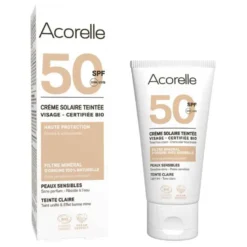 Sävyttävä aurinkovoide kasvoille SPF 50 Acorelle Tinted Sunscreen