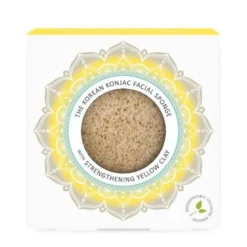 The Konjac Sponge Company Mandala Yellow Clay konjac sieni