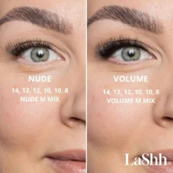 Tuuheat tekoripset LaShh Volume ripsitupsut, musta liima